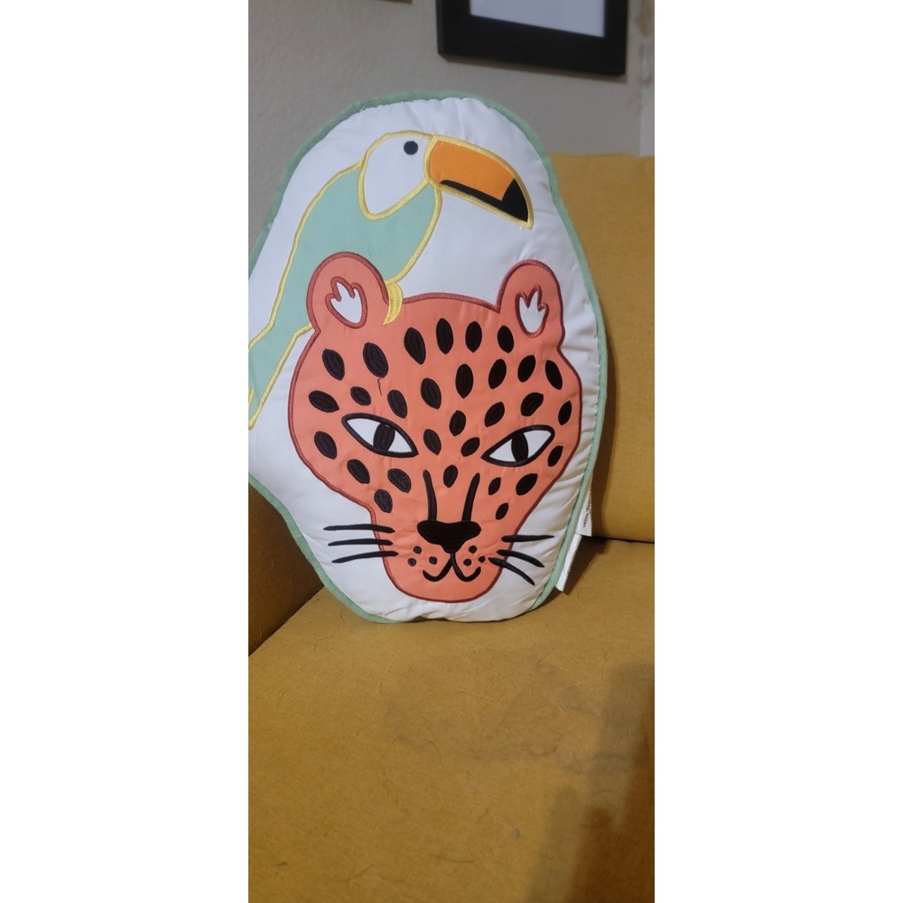 Mason & Mollie Toucan Leopard Wildlife‎ Throw Pillow